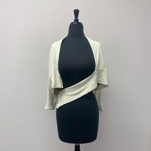 Saturday Sunday (Anthropology brand) cropped white cardigan wrap